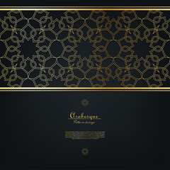 Arabesque islamic gold flower background vector