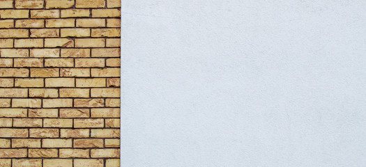 Modern weathered brick wall banner background