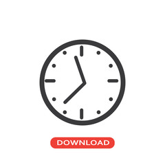 Clock for wall with hours icon