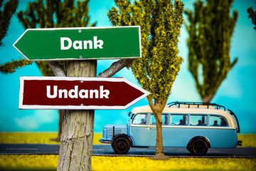 Fototapeta premium Schild 308 - Dank
