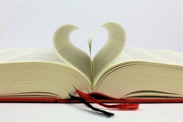 An concept Image of a Book with a heart