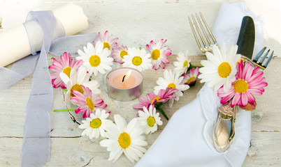 Happy Easter, Happy Birthday, Happy Valentines Day: Romantic place setting for lovers :)
