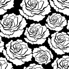Seamless rose pattern.