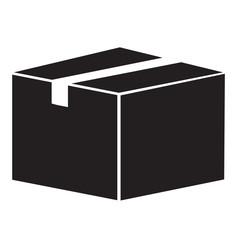 box icon on white background. box sign. flat style. black box symbol.