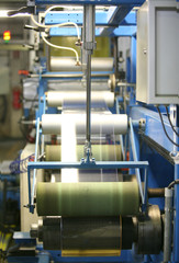 factory shop production of polyethylene film mechanisms machine tools lifting mechanism wires hoses...