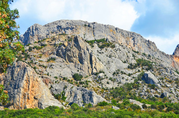 Rock landscape and sky