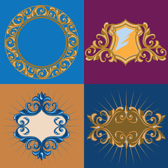 Vintage decorative design elements