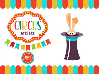 Circus performers illustration