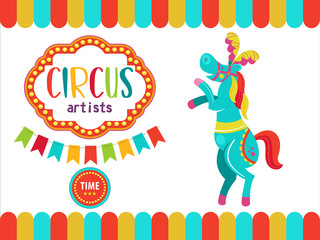 Circus performers illustration