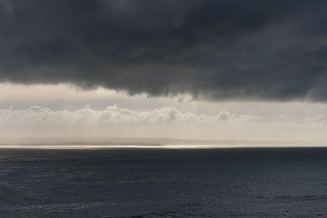 Clouds above Atlantic ocean at Portugal coast.