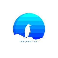 antarctica theme ice berg logo template © Vector1st