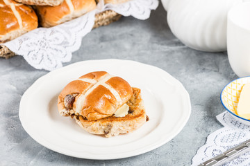 Easter Breakfast with Hot Cross Buns