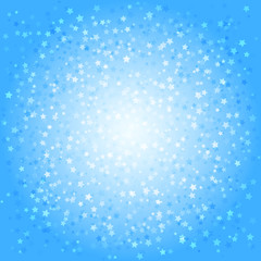 Blue abstract background with stars. Vector illustration.