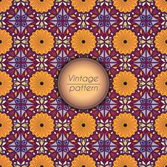 Abstract geometric retro seamless pattern. Vector background.