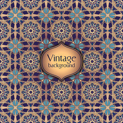 Abstract geometric retro seamless pattern. Vector background.