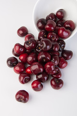 Fresh cherry berry on background