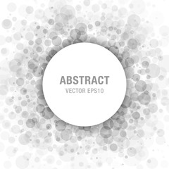 Gray Abstract Circle Frame Design Element. Vector illustration.