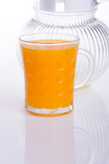 orange juice on a background
