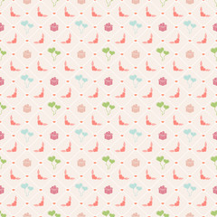 Seamless pattern on Valentines Day. Vector texture for greetings postcard, invitation, banner
