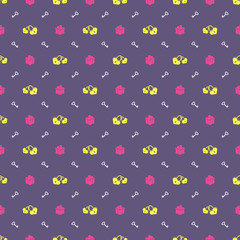 Seamless pattern on Valentines Day. Vector texture for greetings postcard, invitation, banner