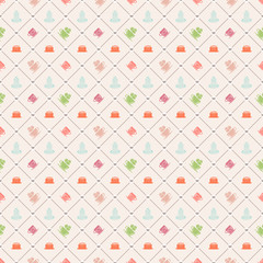 Seamless pattern on Valentines Day. Vector texture for greetings postcard, invitation, banner