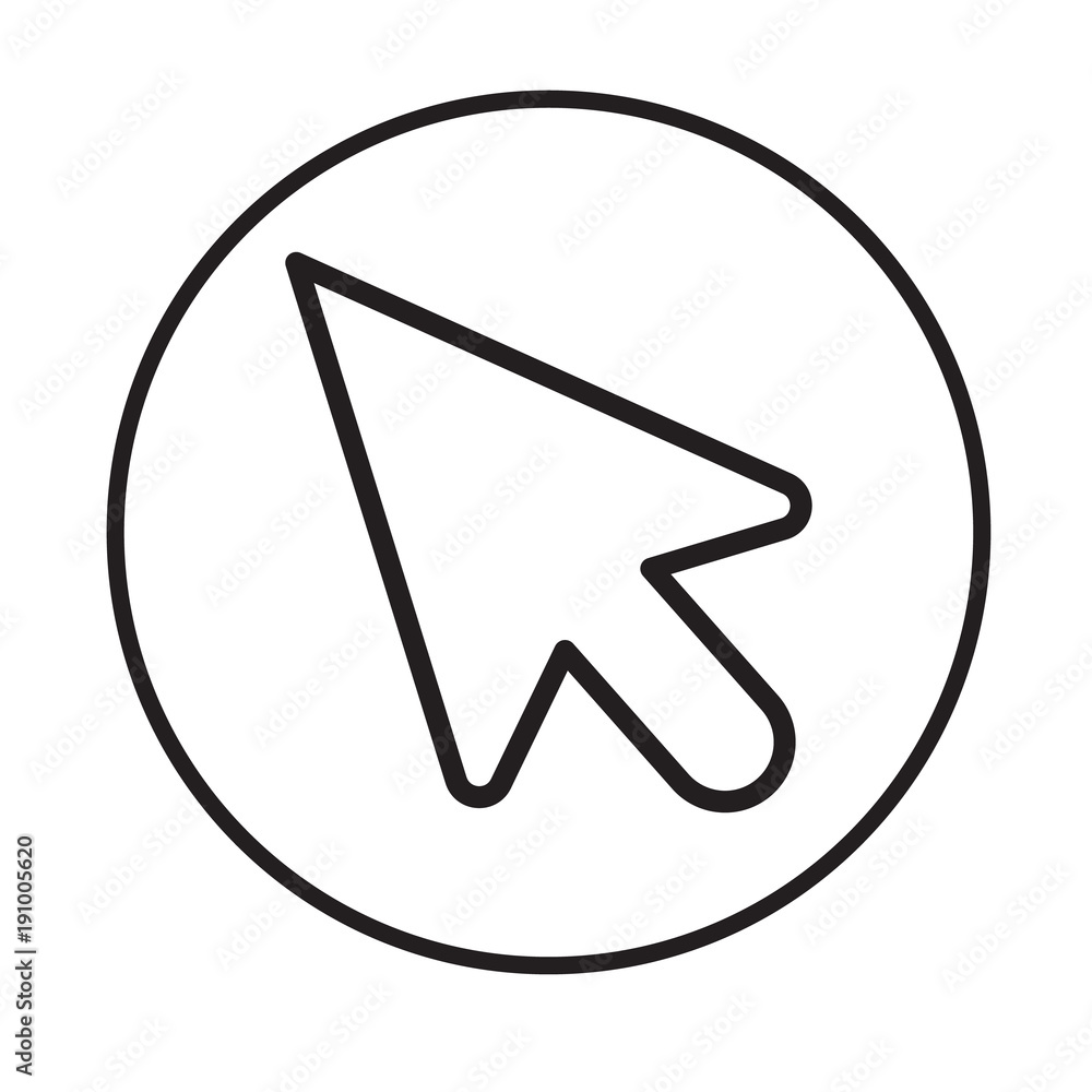 Poster cursor icon on white background. cursor sign. flat style. cursor line symbol.