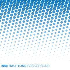 Abstract Blue Halftone Background. Vector illustration.