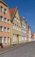 Fototapeta na wymiar Colorful street in the historic old town of Warendorf