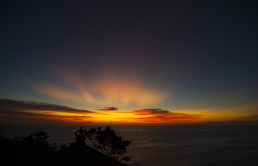 Fototapeta na wymiar Bali, fiery rays