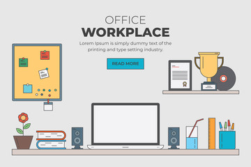 creative business office workplace vector