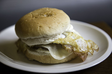 Bacon egg burger