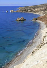 Famous touristic landmark Aphrodite's rock