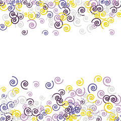 Vector Confetti Background Pattern. Element of design. Color spirals on a black background
