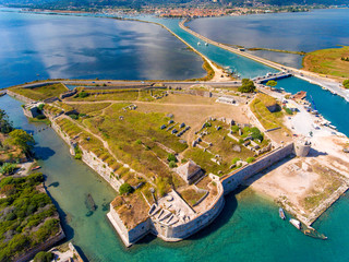 Obraz premium Santa Maura Castle Lefkada aerial view