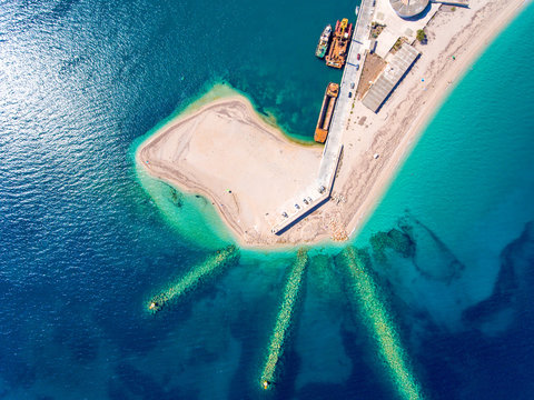Ammoglossa beach near Lefkada Town in Lefkada Island Greece