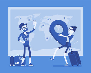 Travel planning at map