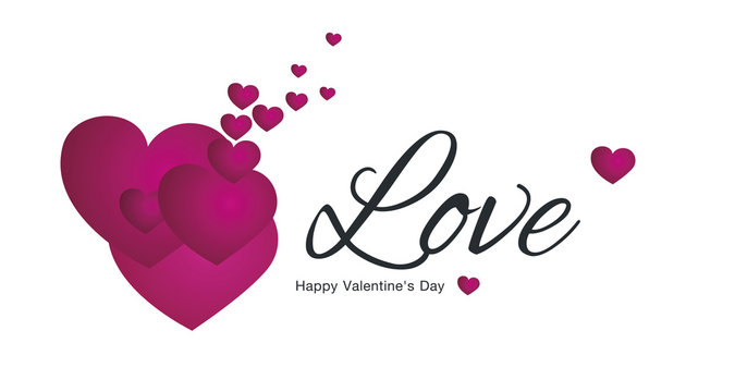 Love white isolated vector