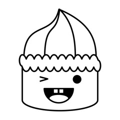 kawaii birthday cake icon