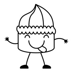 kawaii birthday cake icon