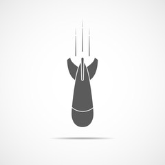 Aerial bomb icon. Vector illustration