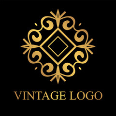 Vintage golden logo