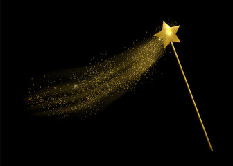 Vector illustration of magic wand.