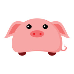 Cute Piggy Character Animal Illustration