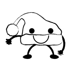 kawaii christmas hat icon