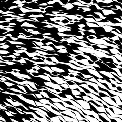 Black and White Wave Stripe Optical Abstract Background