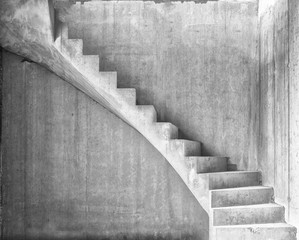 concrete wall and staircase