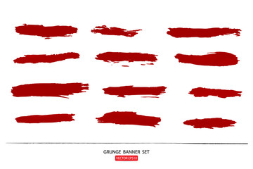 set of hand drawn painted scratched vector Illustrations template of Grunge Halloween background with blood splats banners abstract background brush texture for promotion.