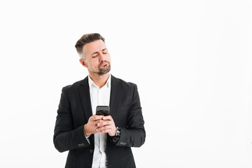 Portrait of an upset mature businessman