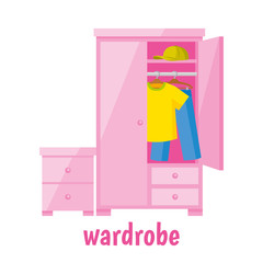 Wardrobe vector illustration