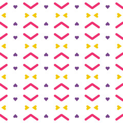 Retro geometric pattern in repeat. Fabric print. Seamless background, mosaic ornament, vintage style. 